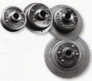 go kart and minibike drums with riveted hubs